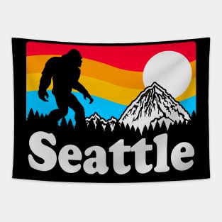 Bigfoot Sasquatch Retro Seattle Gifts Tapestry