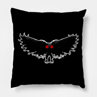 Mothman West Virginia Wing Humanoid Moth Retro Vintage Pillow