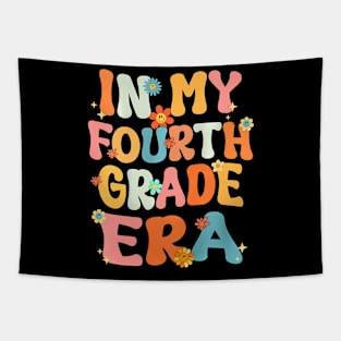 In My Fourth 4Th Grade Era Groovy Back To School Teacher Kid Tapestry