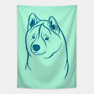 American Akita (Mint and Teal) Tapestry