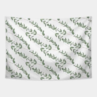 Watercolor Eucalyptus Leaves Tapestry