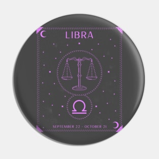 Libra Scales Astrology Pin