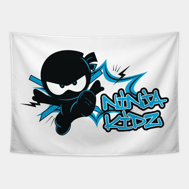 Ninja Kidz Tapestry by TypeTees