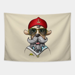 Hipster dog with sunglasses Tapestry