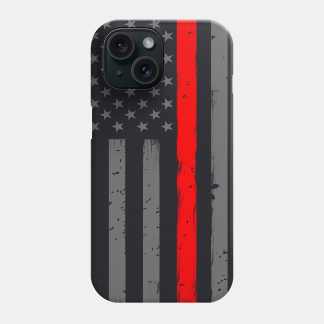 Thin Red Line American Flag Phone Case by bluelinemotivation