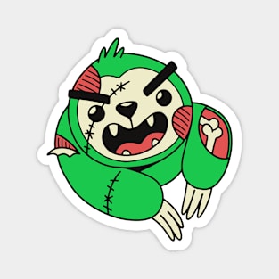 Cute Zloth Zombie Sloth // Funny Halloween Animals Magnet