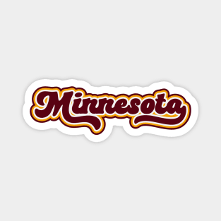 Retro Minnesota Script Magnet