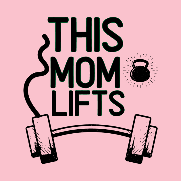 This Mom Lifts Funny Woman Weight Lifting Workout by Grun illustration 