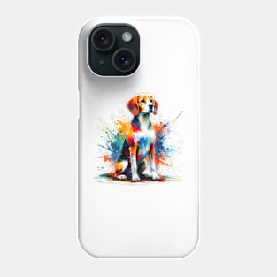 Vibrant Hanoverian Scenthound in Abstract Splash Art Phone Case