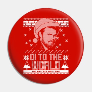 Oi To The World Funny Superhero Tv Series Ugly Christmas Sweater Pin