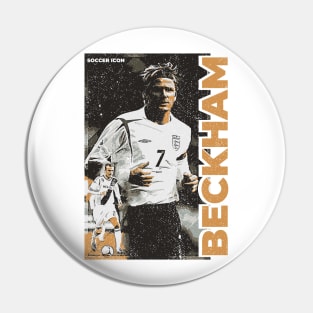 David Beckham - Street Art - Soccer Icons Pin