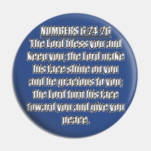 Numbers 6:24-26 Bible Verses KJV Text Pin