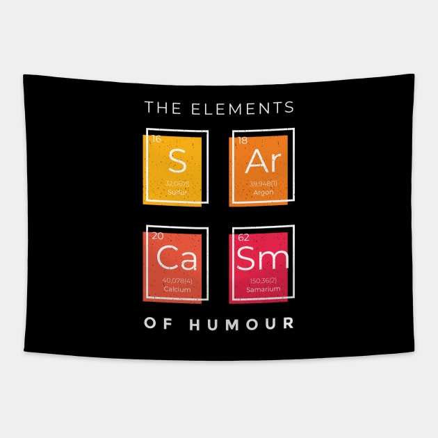 Sarcasm Elements Funny Graphic Design Tapestry by CoolArts