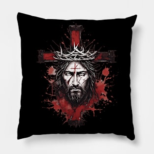 Jesus On The Cross Pillow