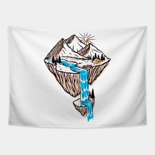 Mountain Waterfalls Tapestry