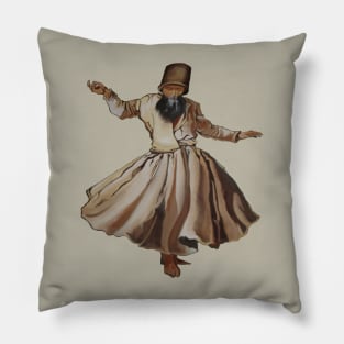 Conveying The Spiritual Calling Dervish Cut Out Pillow
