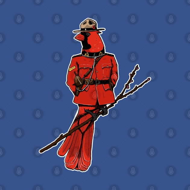 Cardinal Mountie - Canadian Birds by deancoledesign