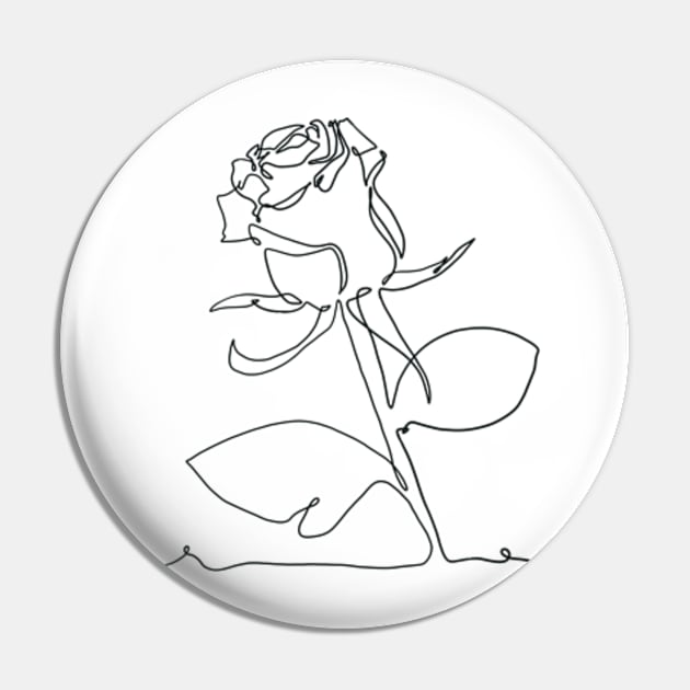 Rose flower plant one line art Pin by Doodle Intent