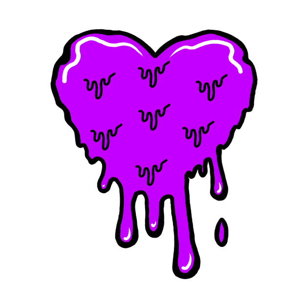 Purple Melting Acid Heart by HeavenlyTrashy