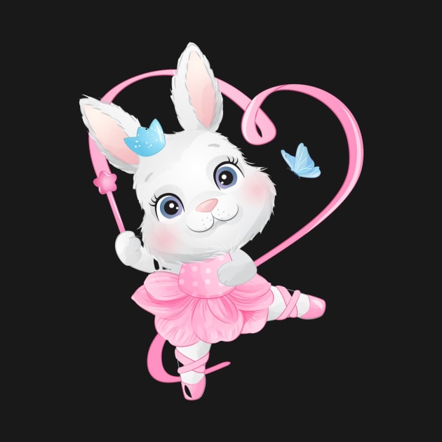 Cute little bunny with ballerina by zwestshops