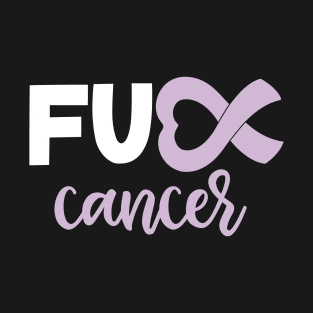 Fuck Testicular Cancer Purple Ribbon T-Shirt