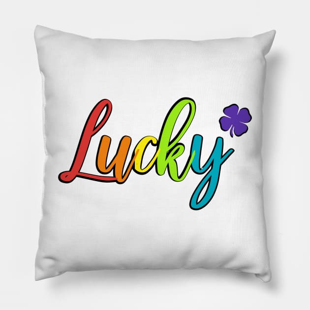 Lucky Rainbow Pillow by Little Duck Designs