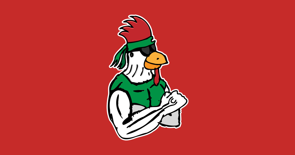 Chicken Rambo Flexing - Chicken - T-Shirt | TeePublic