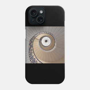 White concrete spiral stairway Phone Case