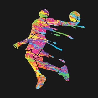 Colorful Splash Playing Basketball - Sports Lover, Basketball Player, For Men, Women & Kids T-Shirt