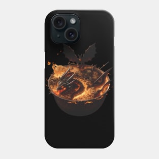 Fantasy Fire Dragon Ramen Noodles Phone Case