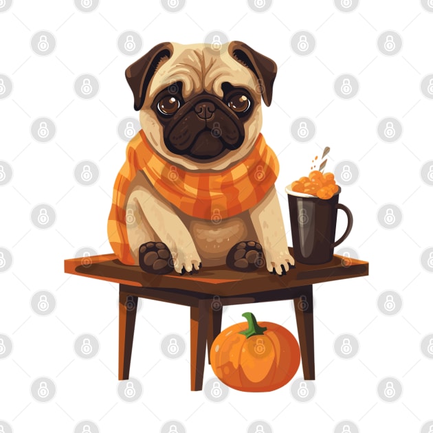 Pugkin Spice Latte by Retroprints