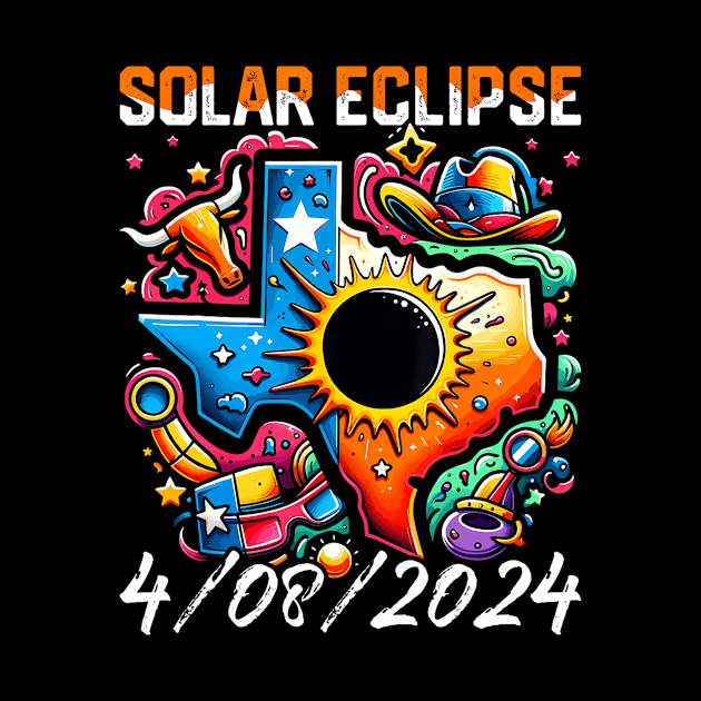 Solar Eclipse 2024 Texas 4.08.24 Solar Eclipse by Diana-Arts-C