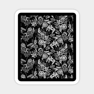 Matisse Black and White Flowers Magnet