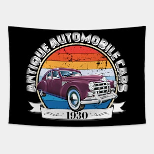 Antique Automobile Cars Tapestry