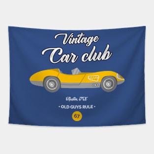 Vintage Car Club Classic Car Lover Tapestry