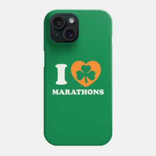 St Patricks Day Running Marathon Irish Runner Shamrock Phone Case