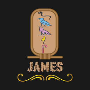 JAMES-American names in hieroglyphic letters-James, name in a Pharaonic Khartouch-Hieroglyphic pharaonic names T-Shirt