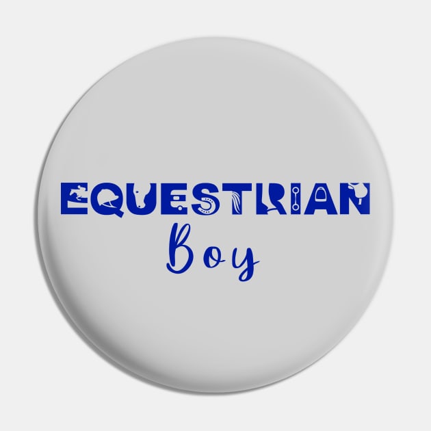 Equestrian Boy (Blue) Pin by illucalliart