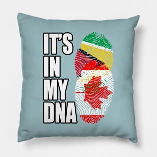 Guyanese And Canadian Mix Heritage DNA Flag Pillow