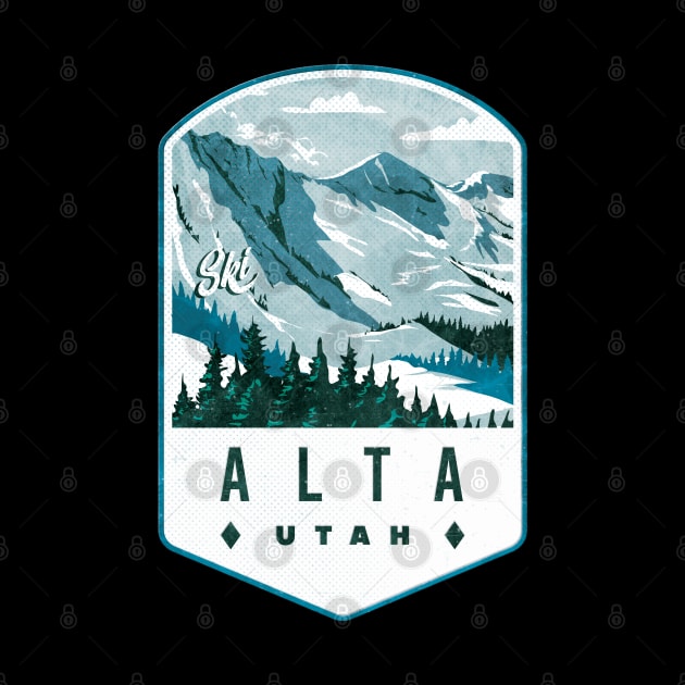 Alta Utah Ski Badge by JordanHolmes