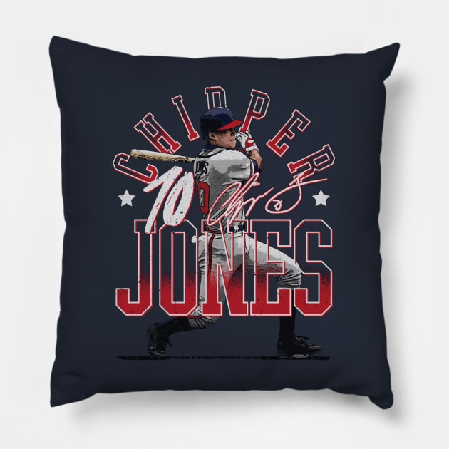 Chipper Jones Atlanta Arch Pillow by Jesse Gorrell