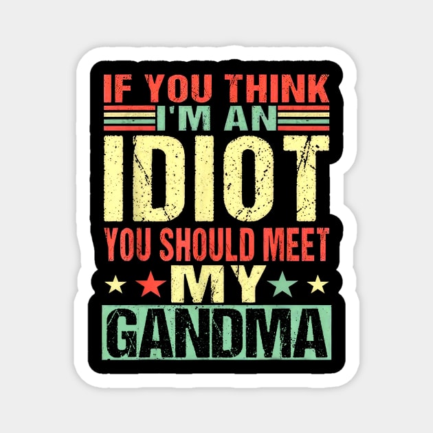 If You Think I'm An Idiot You Should Meet My Grandma Magnet by Benko Clarence