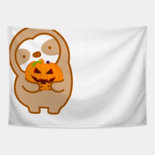 Cute Halloween Trick or Treat Sloth Tapestry