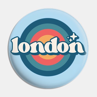 Vintage London Sunset Seal // Retro City Emblem for London UK Pin