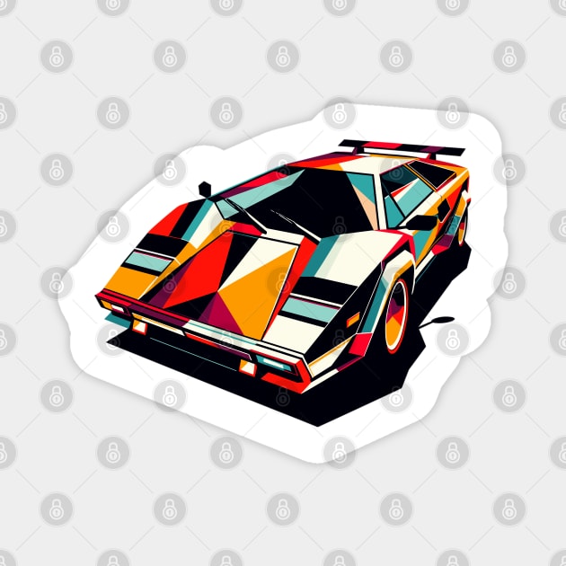 Lamborghini Countach Magnet by Vehicles-Art