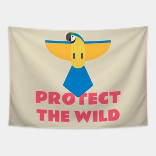 Protect The Wild Save The Forest Save The Planet Macaw Parrot Tapestry