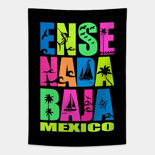 Ensenada Baja México Tapestry by MarylinRam18