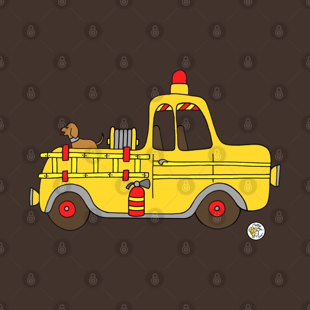 Yellow Fire Truck by Mellowdays