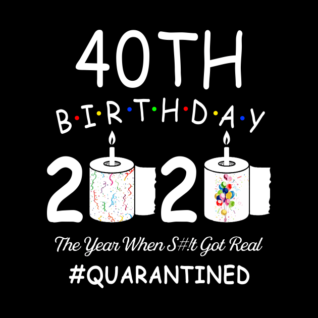 40th Birthday 2020 The Year When Shit Got Real Quarantined by Kagina