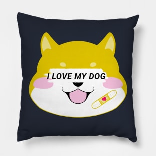 Cute dog in love Pillow